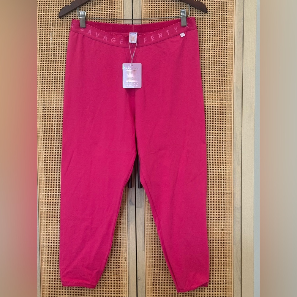 Savage X Fenty Hot Pink Lounge Pants Size 1X, NWT, FREE JEWELRY GIFT INCLUDED!